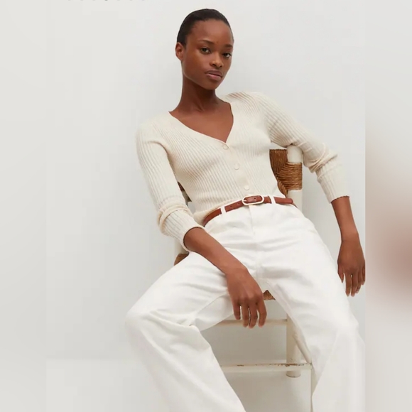 Mango Ribbed Knit Cardigan - Picture 1 of 3